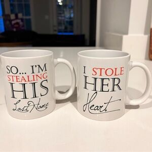 Celebratory Engagement/Wedding His and Hers Mugs